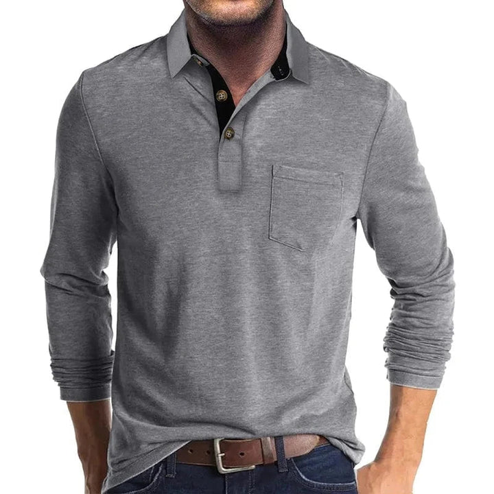 POLO CLASSIQUE À MANCHES LONGUES POUR HOMMES