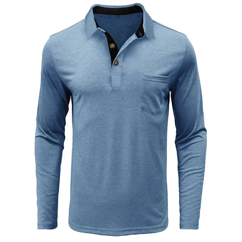 POLO CLASSIQUE À MANCHES LONGUES POUR HOMMES