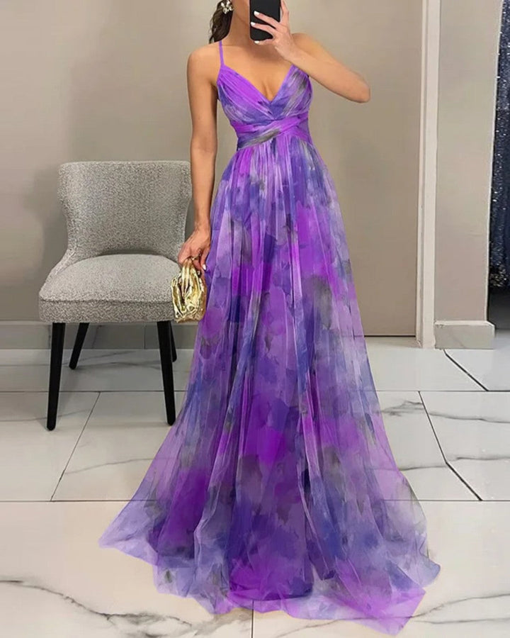 Giselle | Robe Longue Fleurie en Mousseline