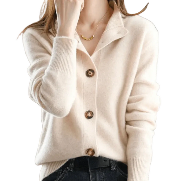 Camille | Cardigan en cachemire boutonné col rond