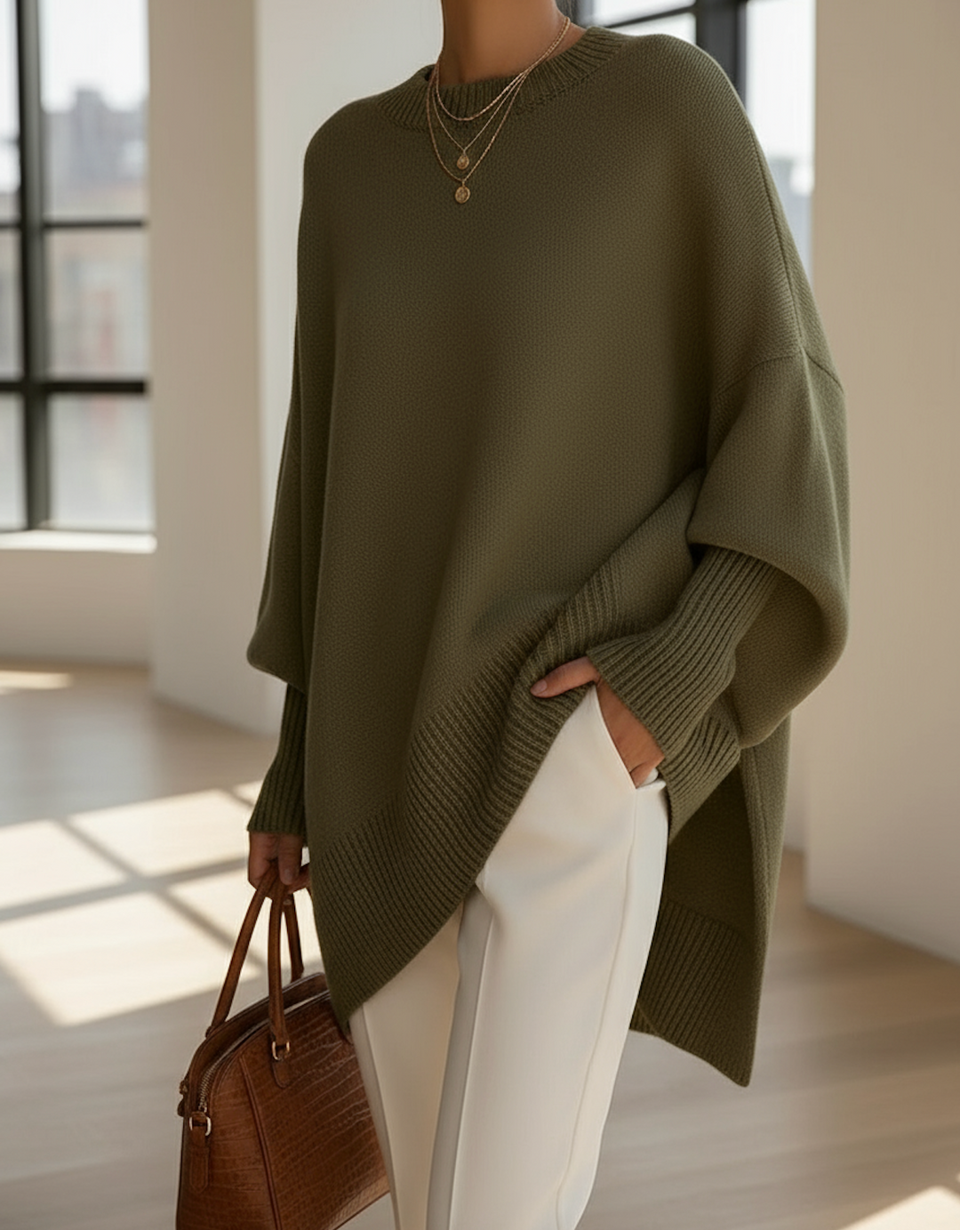 Jeanne | Pull ample en cachemire col rond