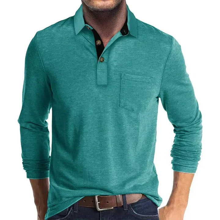 POLO CLASSIQUE À MANCHES LONGUES POUR HOMMES
