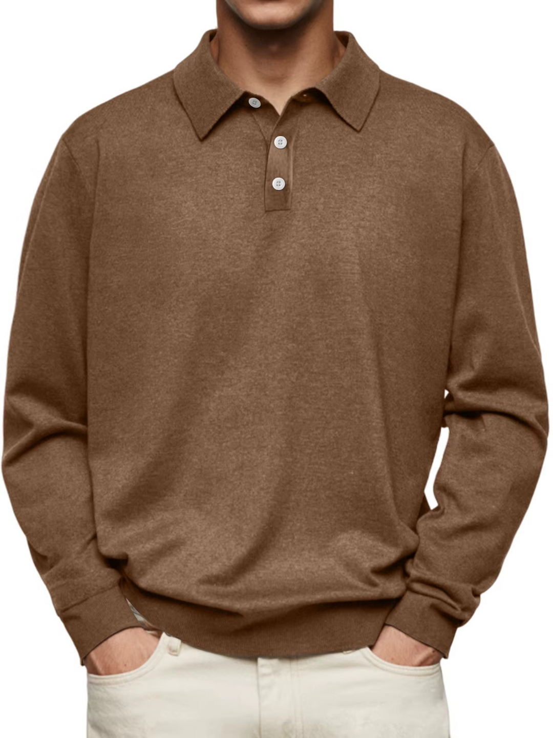 POLO À MANCHES LONGUES POUR HOMMES