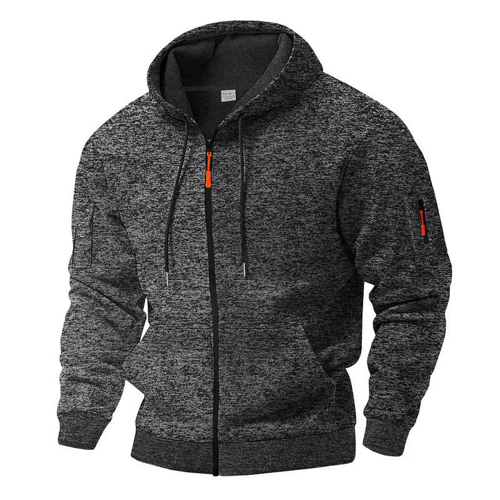 VESTE À CAPUCHE ENTIÈREMENT ZIPPÉE POUR HOMME