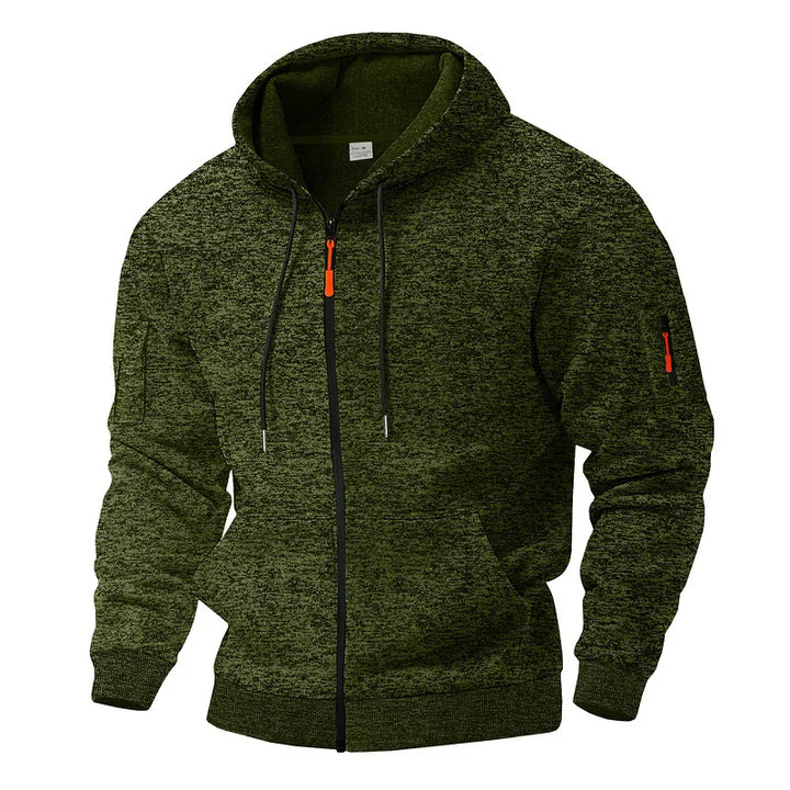 VESTE À CAPUCHE ENTIÈREMENT ZIPPÉE POUR HOMME