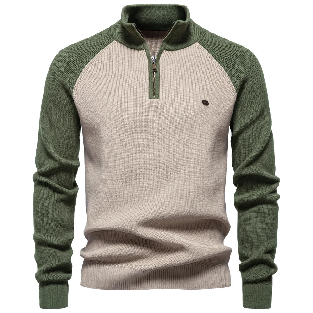 PULL À COL ZIPPÉ POUR HOMME