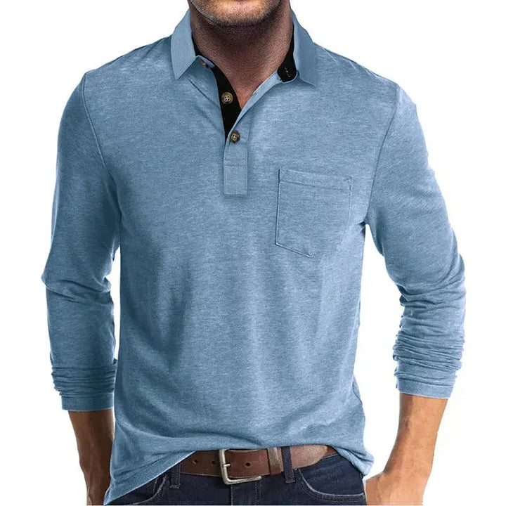 POLO CLASSIQUE À MANCHES LONGUES POUR HOMMES