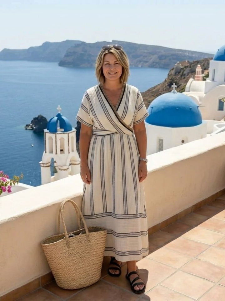 Thalassa | Robe midi fluide à décolleté en V