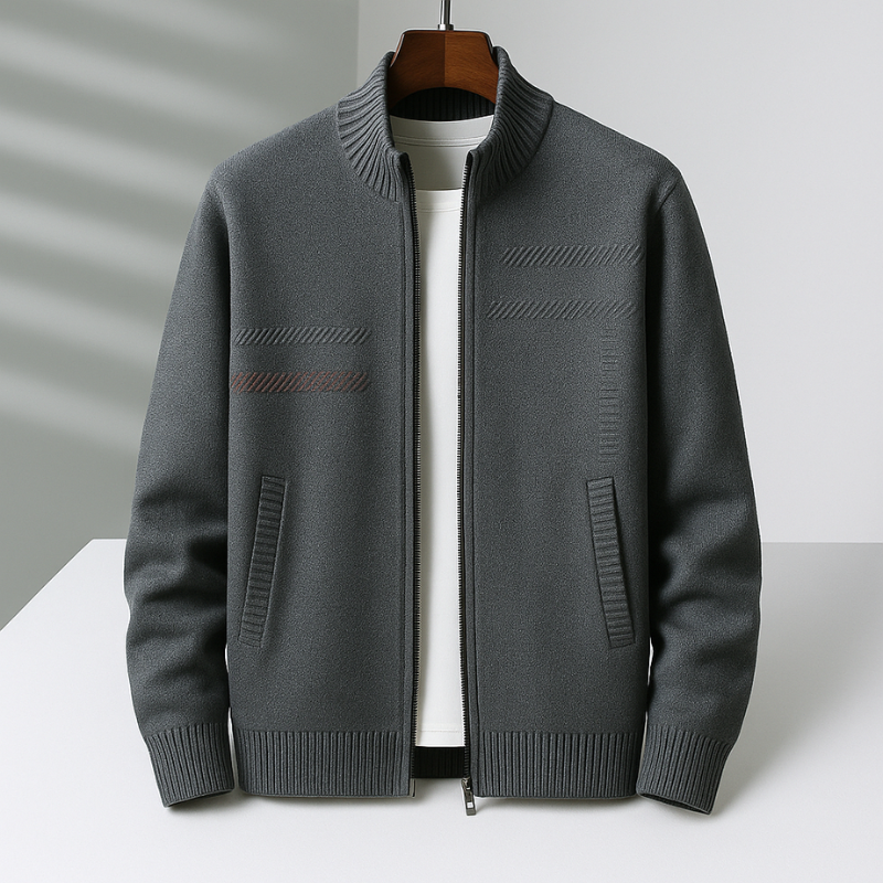 VESTE EN MAILLE ZIPPÉE POUR HOMME