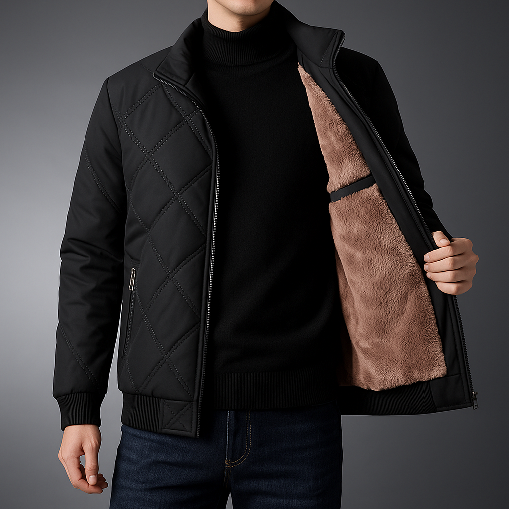 VESTE EN POLAIRE MATELASSÉE POUR HOMME