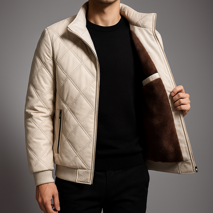 VESTE EN POLAIRE MATELASSÉE POUR HOMME