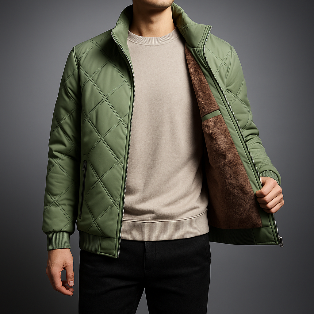 VESTE EN POLAIRE MATELASSÉE POUR HOMME