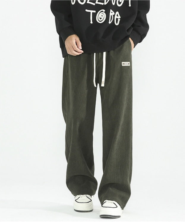 PANTALON LARGE EN VELOURS CÔTELÉ POUR HOMME