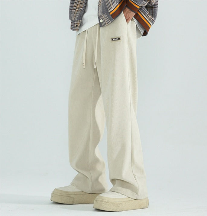 PANTALON LARGE EN VELOURS CÔTELÉ POUR HOMME