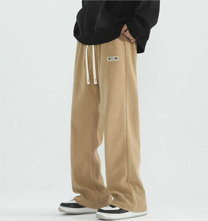 PANTALON LARGE EN VELOURS CÔTELÉ POUR HOMME