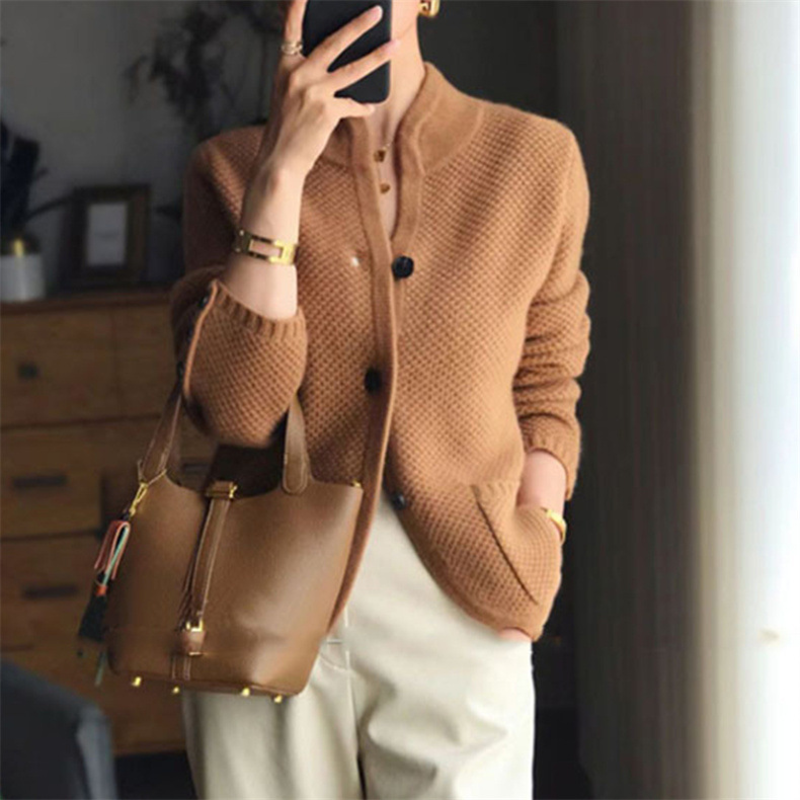 Chantal | Veste en cachemire maille gaufrée