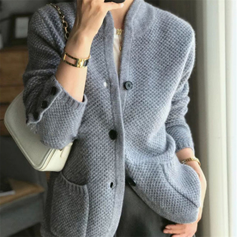 Chantal | Veste en cachemire maille gaufrée
