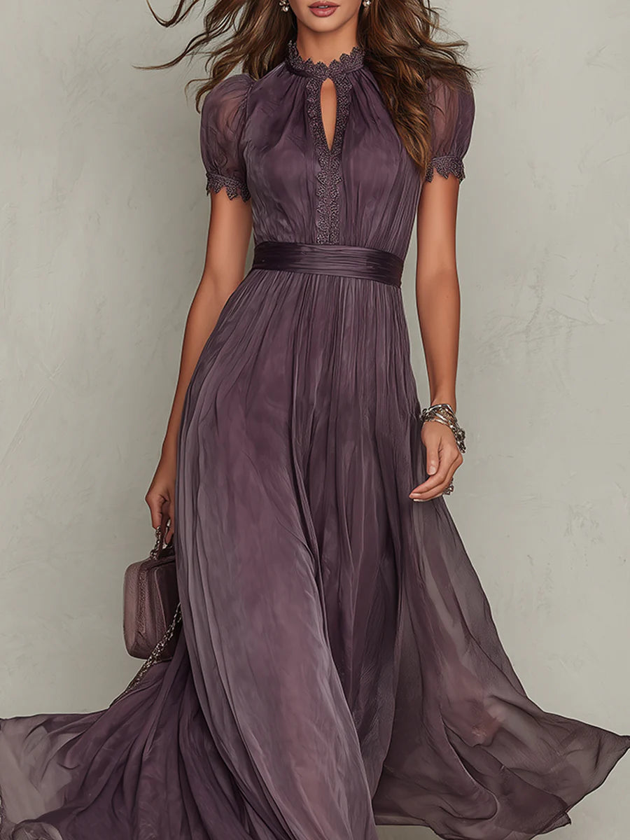 Sandrine | Robe longue en mousseline
