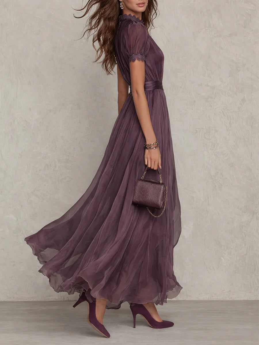 Sandrine | Robe longue en mousseline