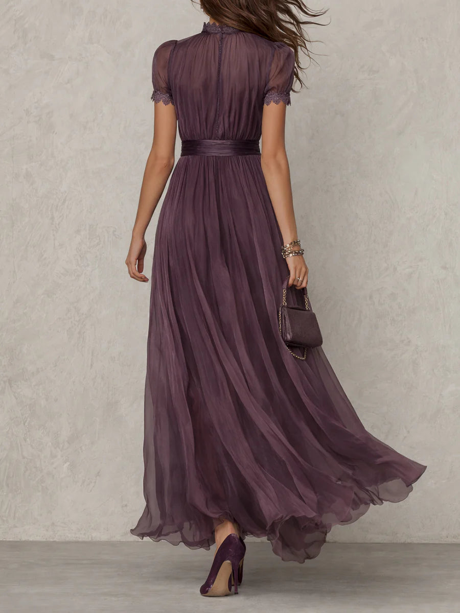 Sandrine | Robe longue en mousseline