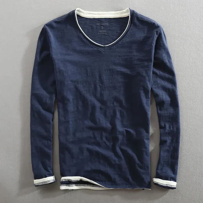 CHEMISE À MANCHES LONGUES EN COTON