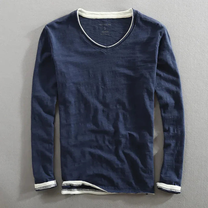 CHEMISE À MANCHES LONGUES EN COTON