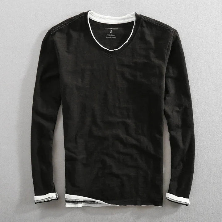 CHEMISE À MANCHES LONGUES EN COTON