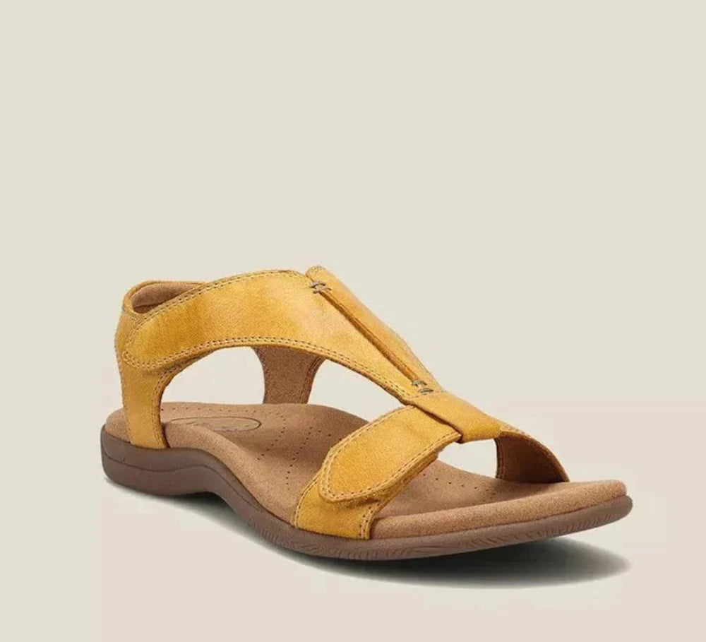 Hélène | Sandales en cuir, bride en T et semelle ergonomique