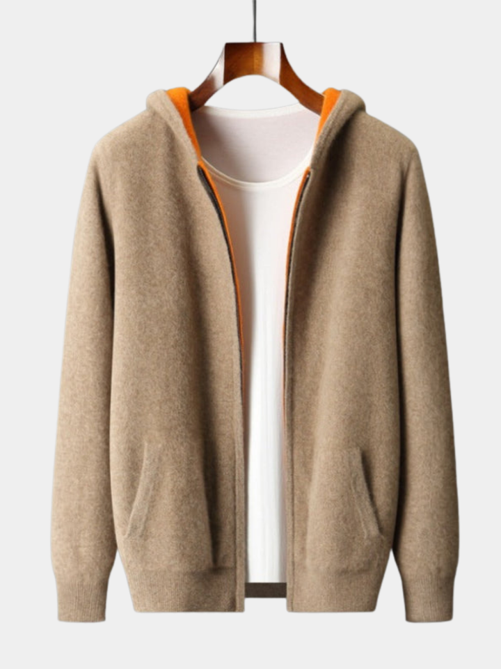 SWEAT EN LAINE AVEC CAPUCHE POUR HOMME