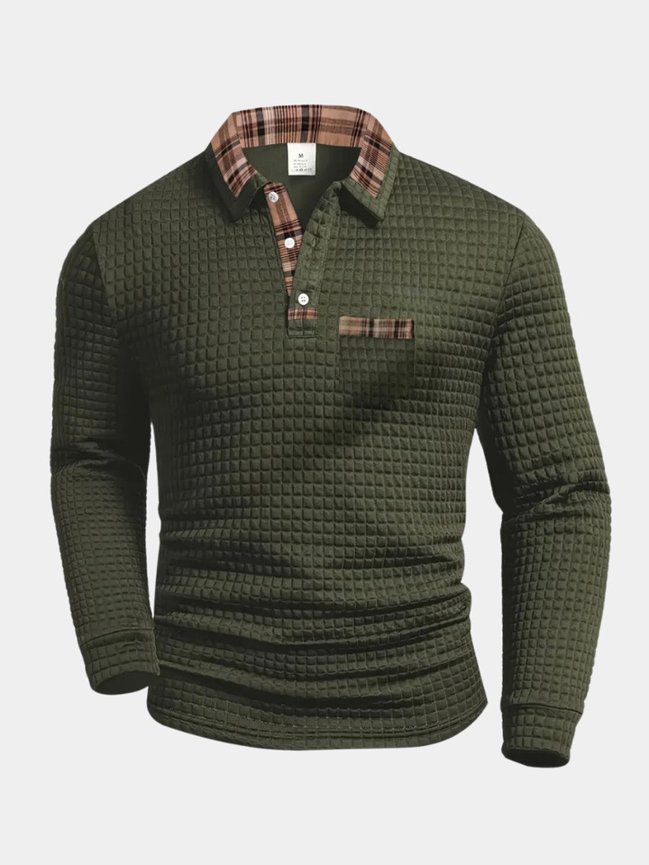 POLO À TEXTURE POUR HOMME