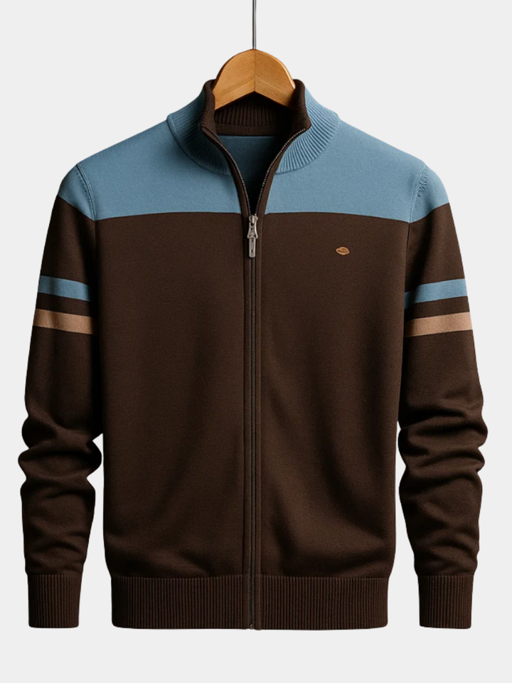 SWEAT COLORBLOCK AVEC ZIP POUR HOMME