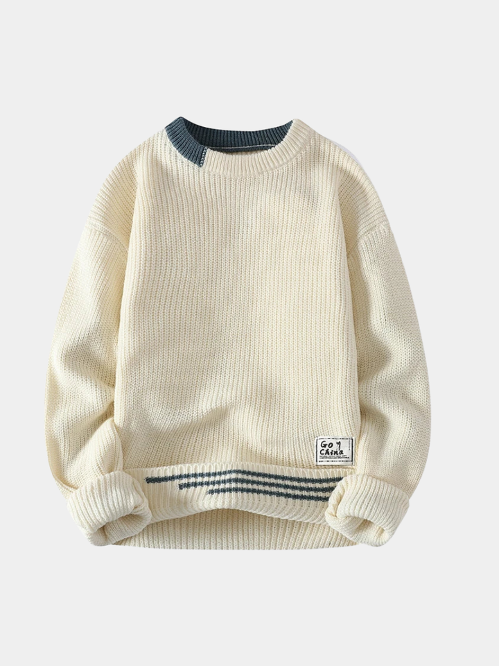 PULL COLOR BLOCK POUR HOMME