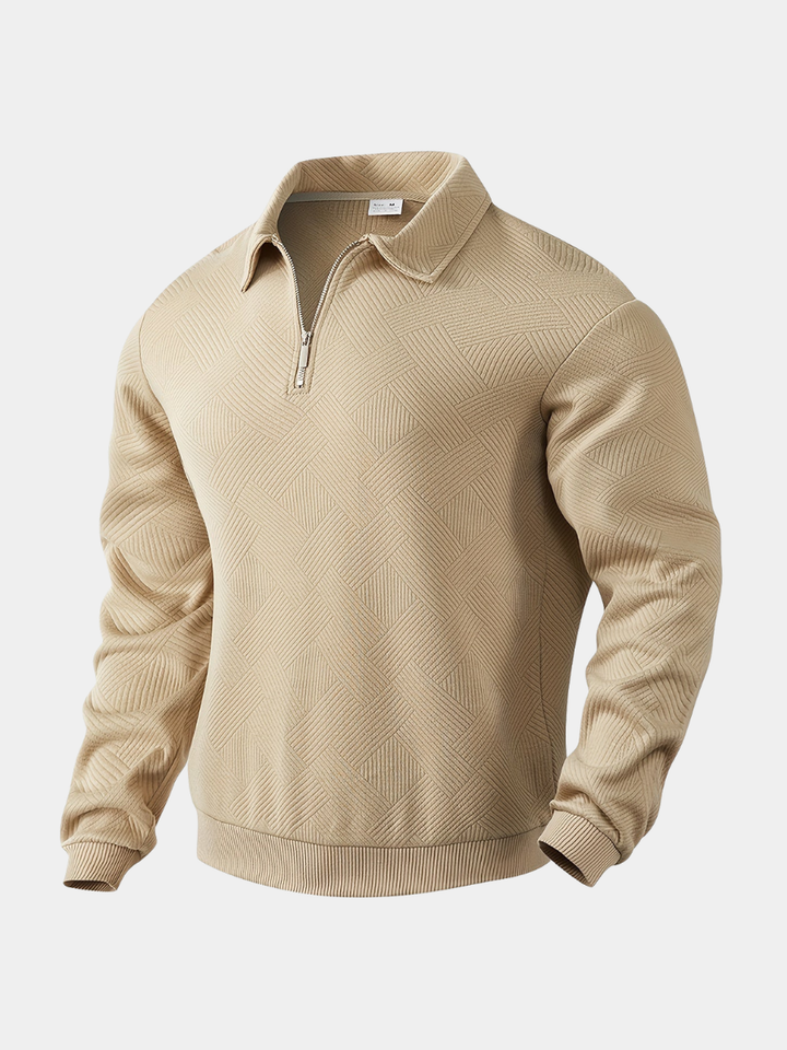 PULL À MAILLE GÉOMÉTRIQUE POUR HOMME