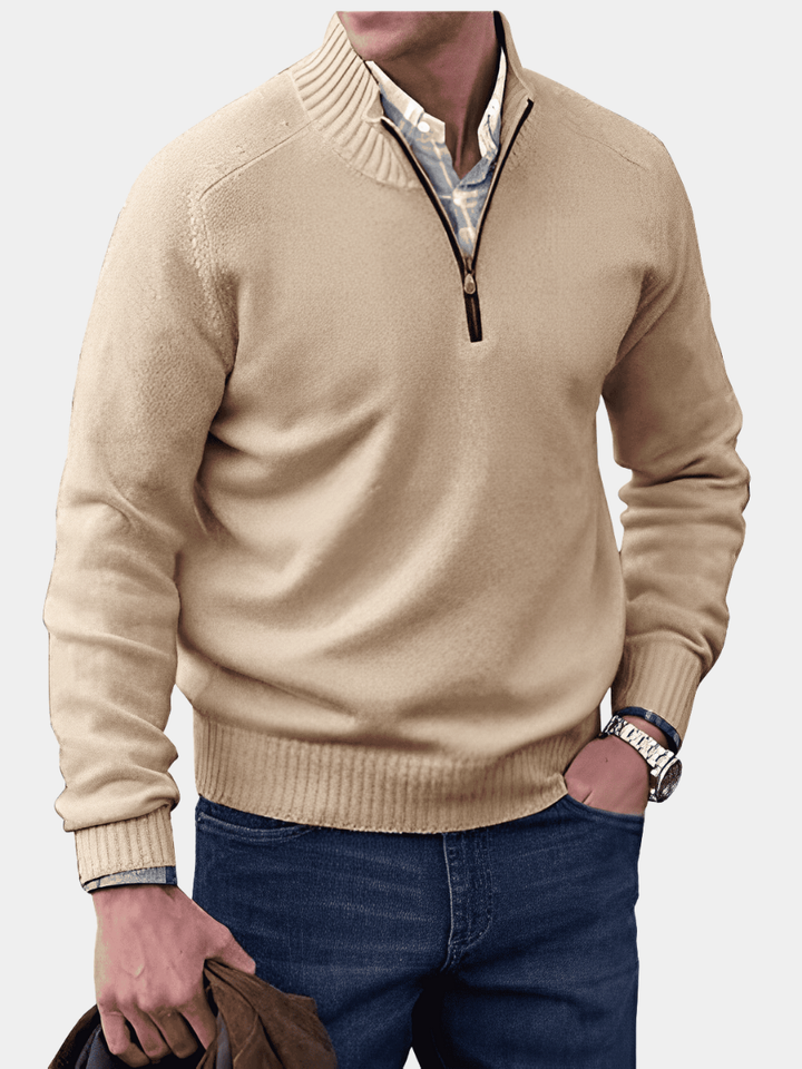 PULL EN MAILLE ZIPPÉ POUR HOMME