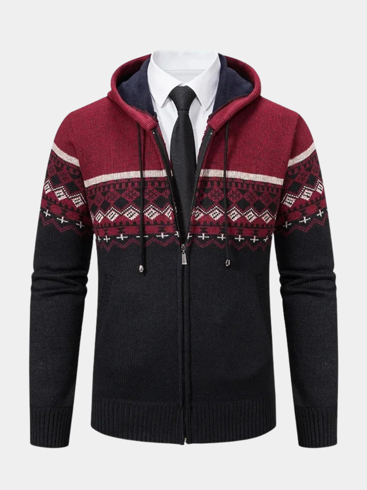 VESTE ETHNIQUE EN MAILLE POUR HOMMES