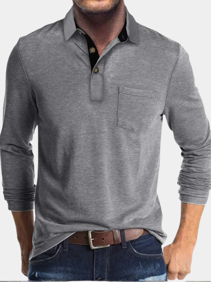 POLO CLASSIQUE À MANCHES LONGUES POUR HOMMES