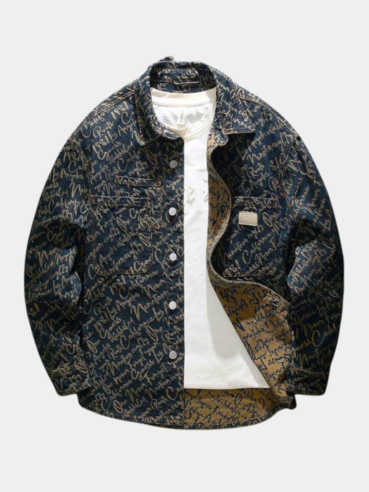 VESTE EN DENIM BRODÉE POUR HOMME