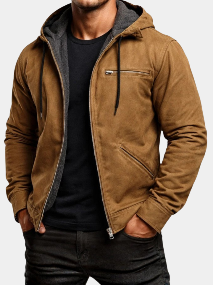 VESTE À CAPUCHE EN TOILE POUR HOMME