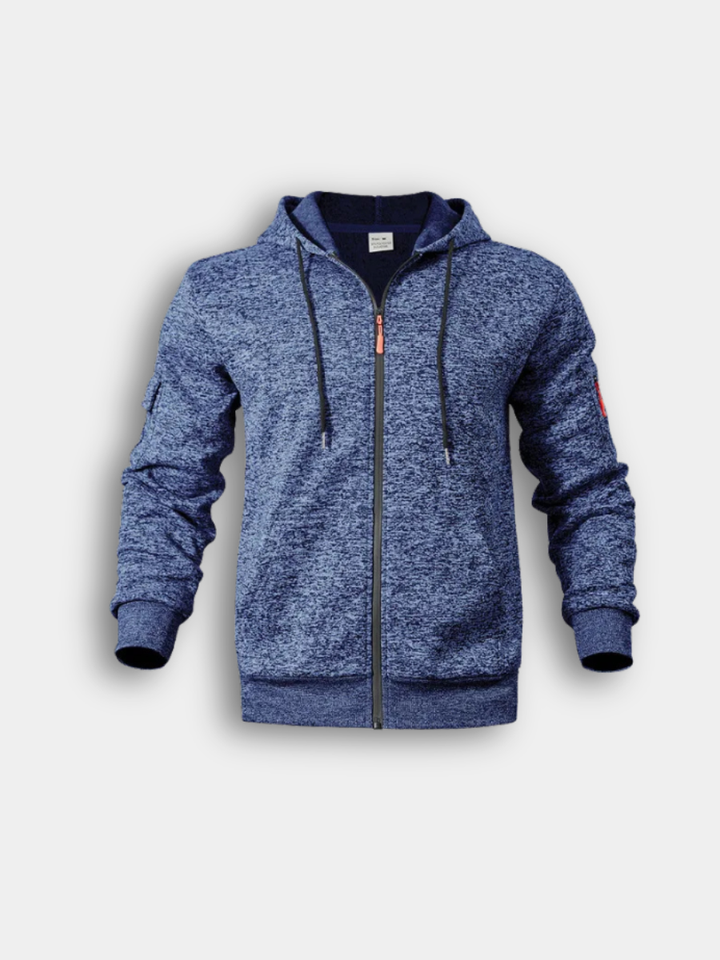 VESTE À CAPUCHE ENTIÈREMENT ZIPPÉE POUR HOMME