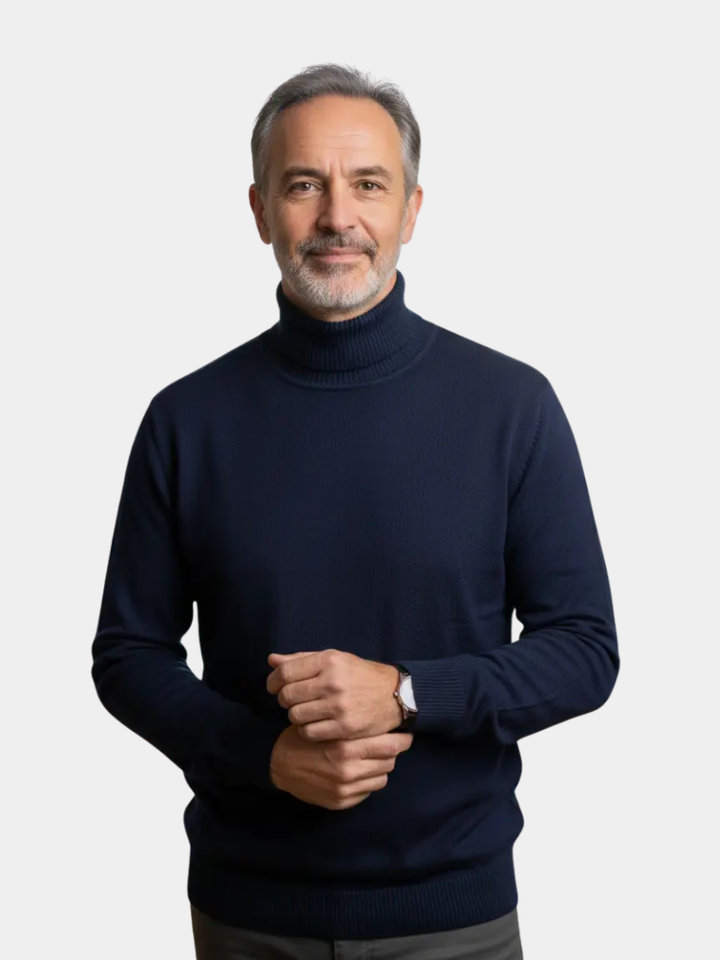 PULL COL ROULÉ CLASSIQUE POUR HOMME