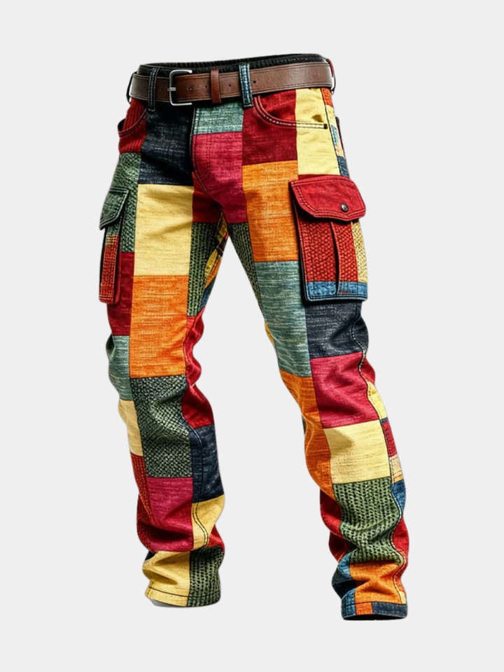 PANTALON PATCHWORK DE CARGO POUR HOMMES