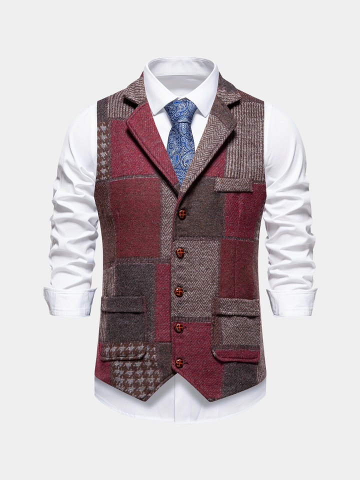 GILET FORMEL EN TWEED POUR HOMMES