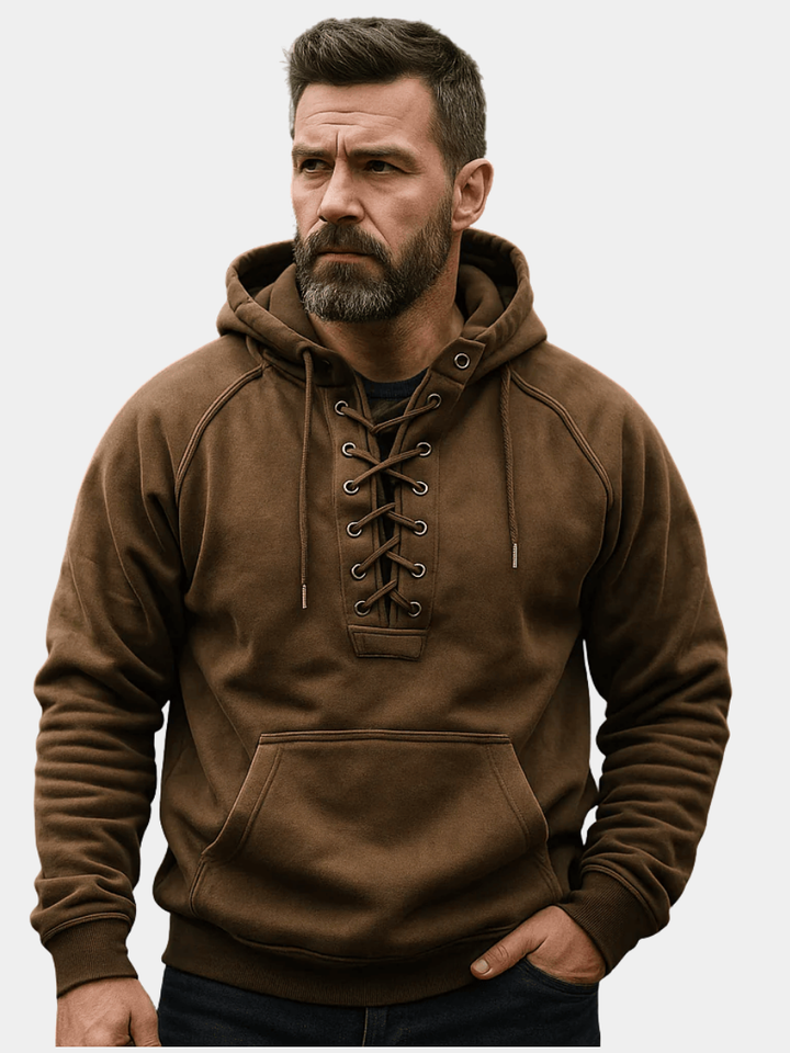 SWEAT À CAPUCHE À LACETS POUR HOMMES