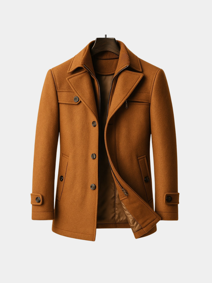 MANTEAU LONG EN LAINE POUR HOMME