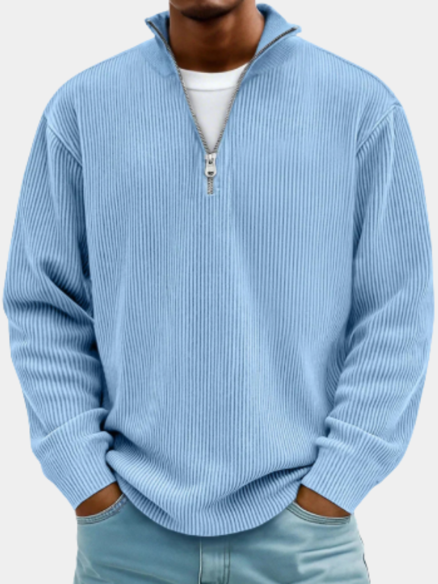 PULL ZIPPÉ CHALEUR LÉGÈRE POUR HOMMES