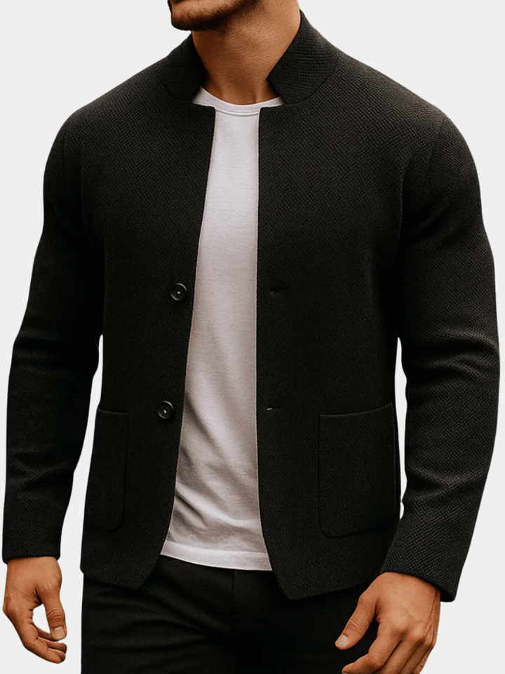 GILET EN MAILLE TEXTURÉE POUR HOMME