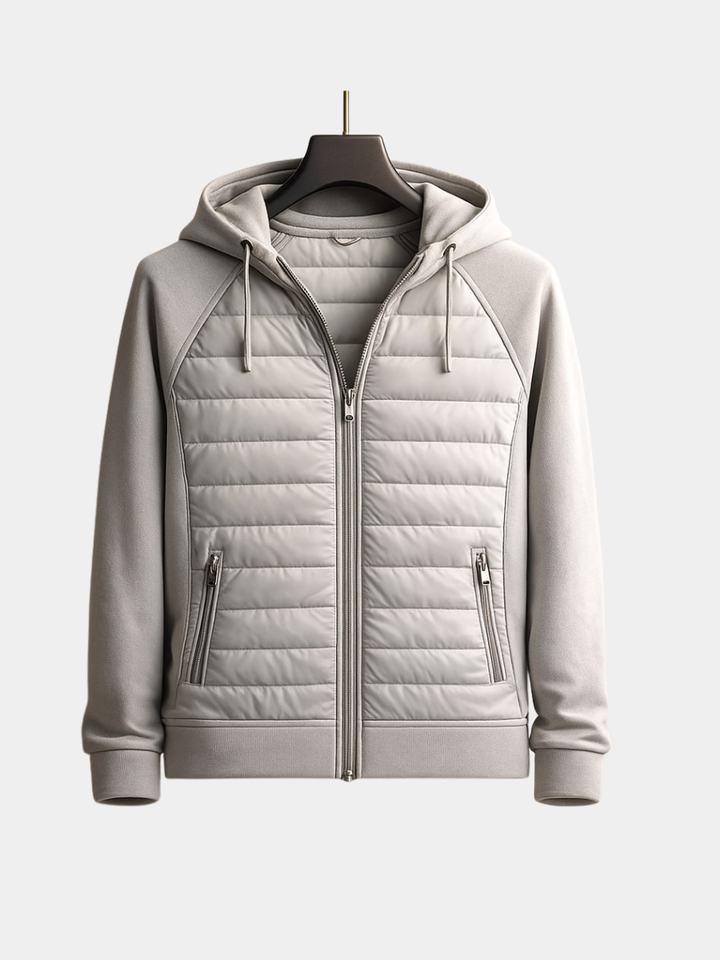 SWEAT À CAPUCHE ZIPPÉ MATELASSÉ POUR HOMME