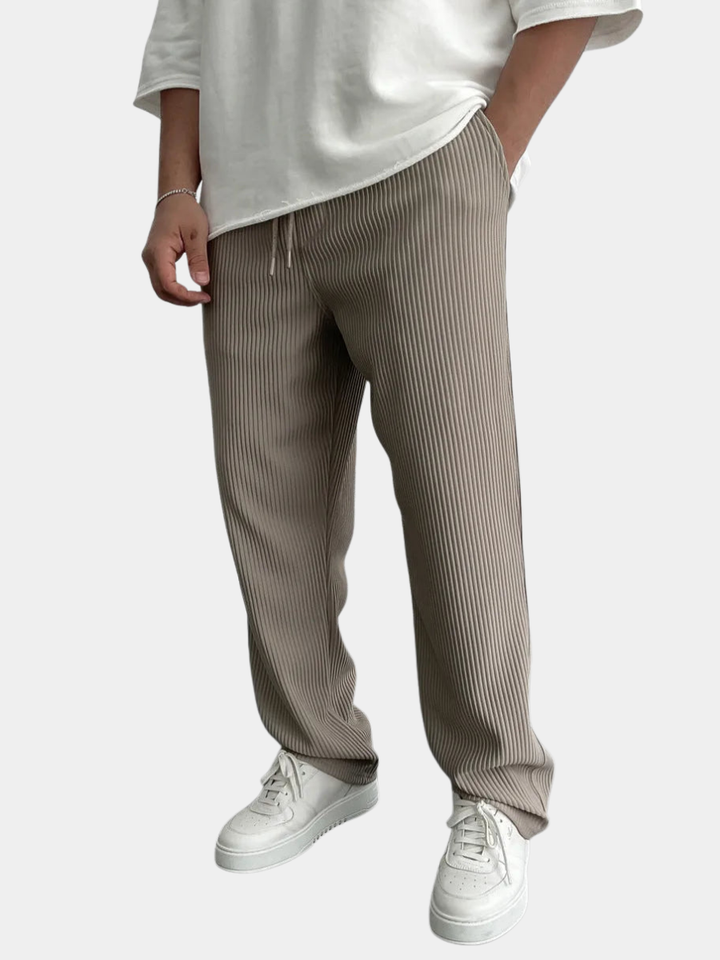 PANTALON EN MAILLE CÔTELÉE