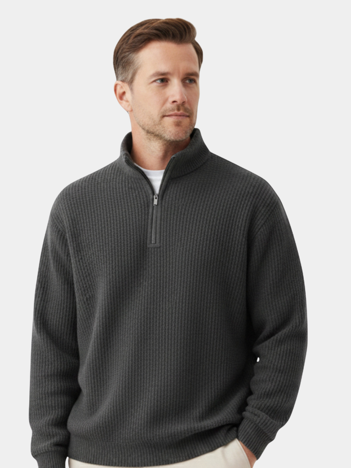 PULL ZIPPÉ ÉLÉGANT POUR HOMME