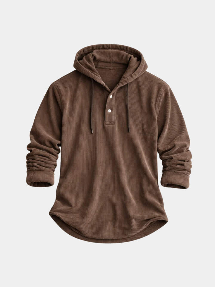 SWEAT À CAPUCHE EN VELOURS CÔTELÉ POUR HOMME